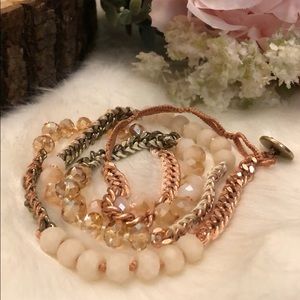 Bead and Chain Multi-Wrap Bracelet